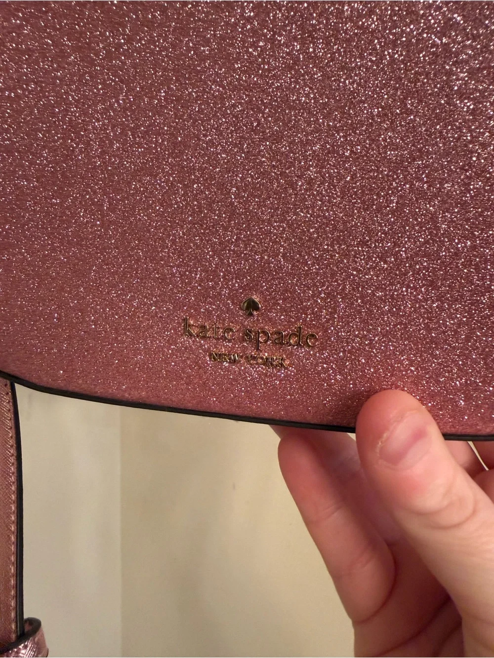 kate spade Glitter Pink Oval Crossbody Bag
